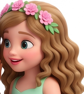 Daisy, a little princess wearing a flower crown